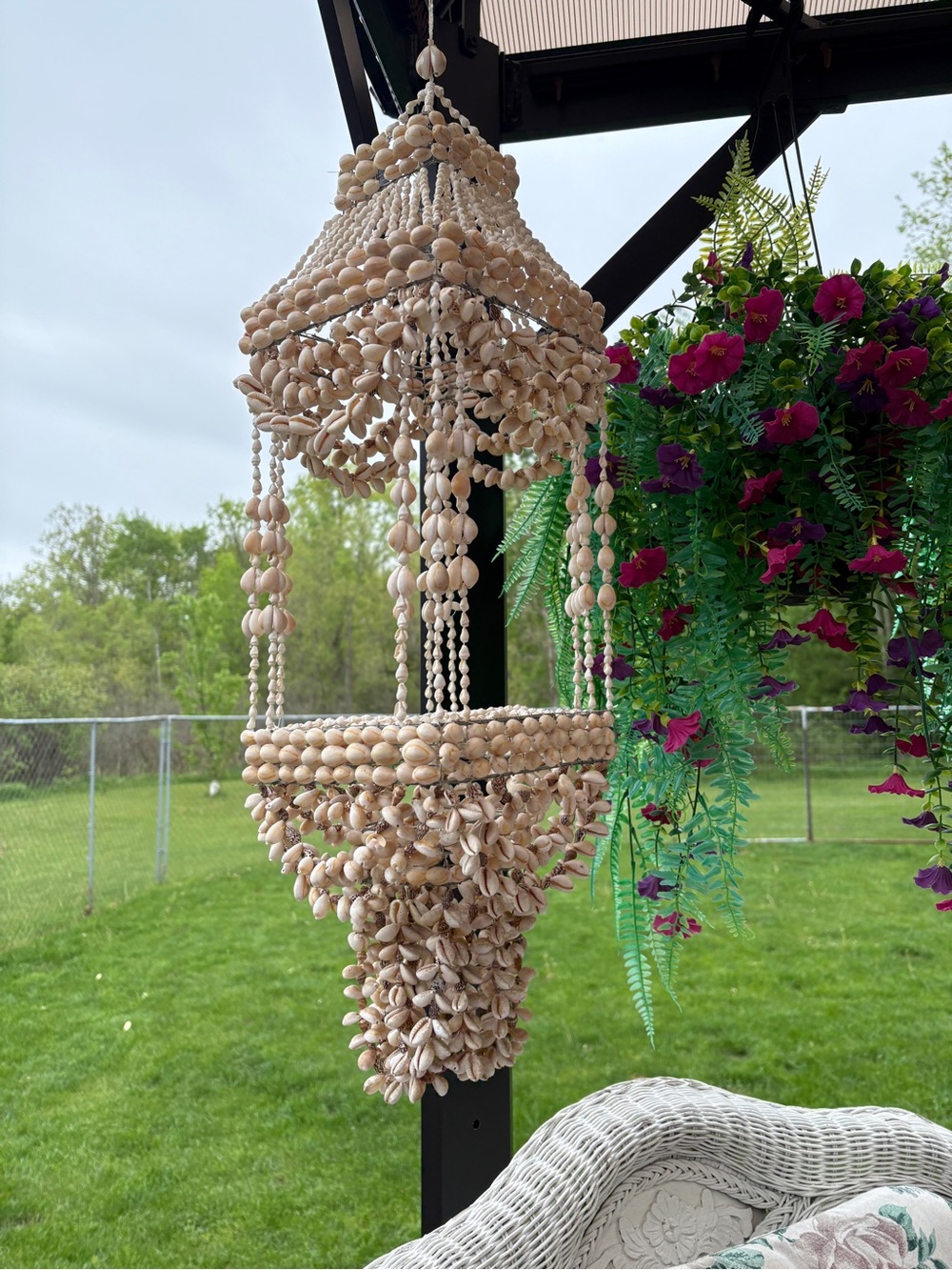 Handmade Shell Hanging Chandelier